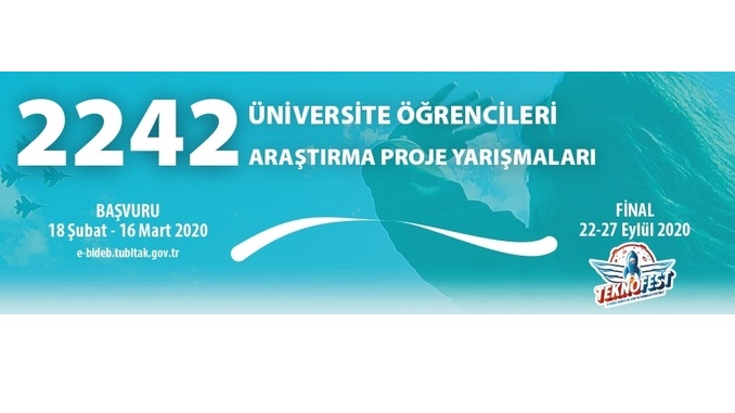 Güncelleme: TÜBİTAK 2242 Üniversite Öğrencileri Araştırma Proje Yarışmaları! Son Başvuru: 6 Nisan 2020