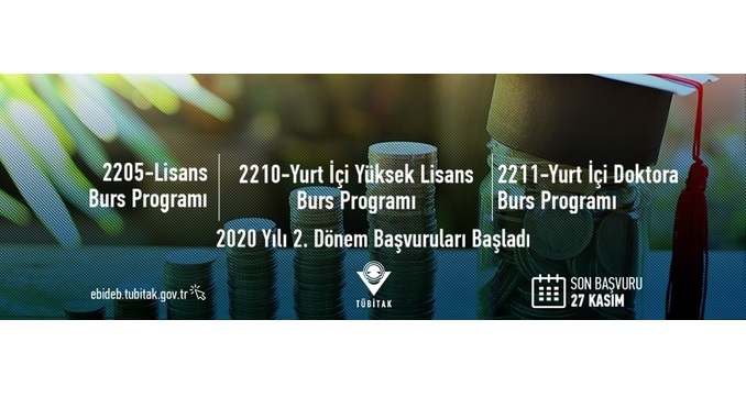 TÜBİTAK Eğitim Burs Programları İçin 2020 Yılı 2.Dönem Çağrıları Son Başvuru Tarihi: 27 Kasım 2020