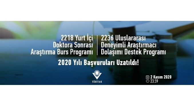TÜBİTAK 2218 ve 2236 Programları Son Başvuruları 2 Kasım 2020 Tarihine Uzatıldı
