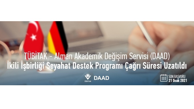 TÜBİTAK – Alman Akademik Değişim Servisi (DAAD) Seyahat Destek Programının Çağrı Süresi Uzatıldı