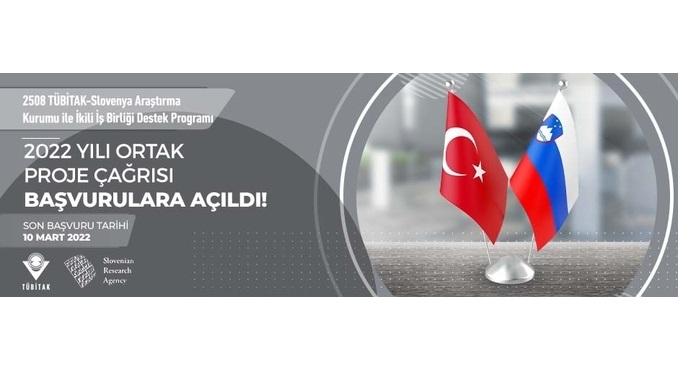 2508 TÜBİTAK – ARRS (Slovenya) İkili İşbirliği Çağrısı! Son Başvuru Tarihi: 10 Mart 2022