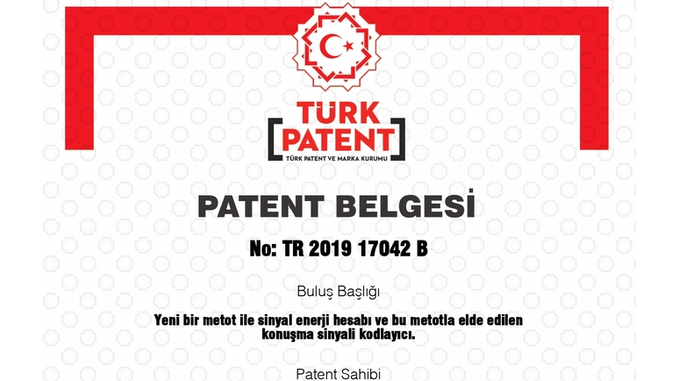 Çankaya Üniversitesi’nin “Yeni Bir Metot ile Sinyal Enerji Hesabı ve Bu Metotla Elde Edilen Konuşma Sinyali Kodlayıcı” Başlıklı Patenti Tescil Edildi!