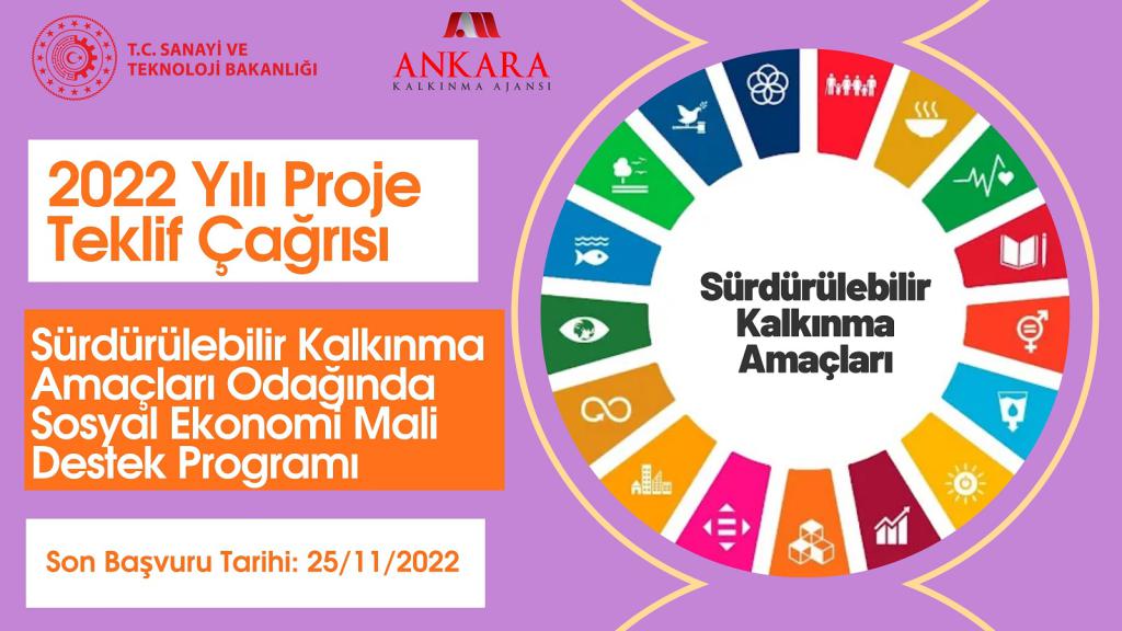 2022 Yılı Sürdürülebilir Kalkınma Amaçları Odağında Sosyal Ekonomi Mali Destek Programı Son Başvuru Tarihi: 25 Kasım 2022