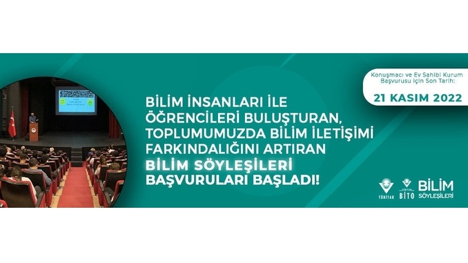 Bilim Söyleşileri Başvuruları Başladı! Son Başvuru Tarihi: 21 Kasım 2022