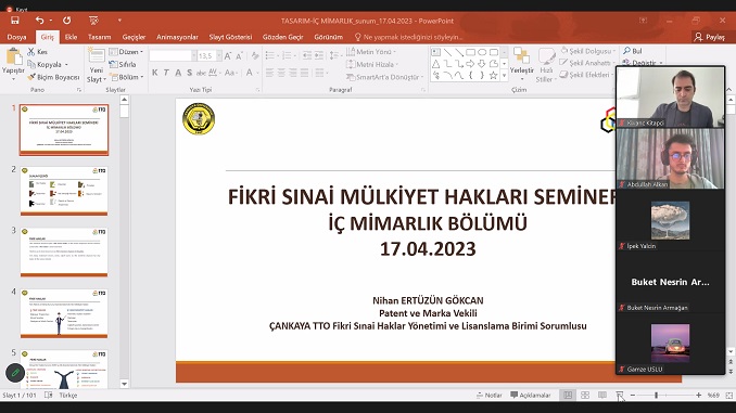 Fikir ürünlerinin korunması, tasarımlar ve patentler konulu seminerimiz 17 Nisan 2023 Tarihinde gerçekleştirildi!