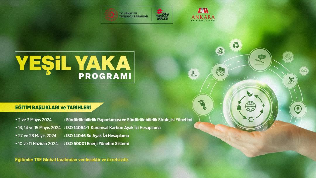 Ankara Kalkınma Ajansı Yeşil Yaka Programı Kapsamında Ücretsiz Eğitimler Verilmektedir