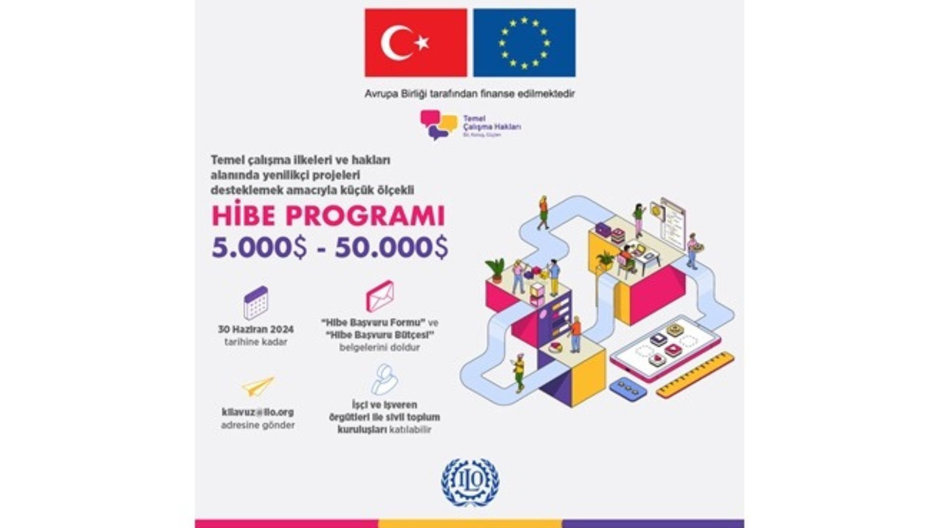 Uluslararası Çalışma Örgütü (ILO) Küçük Ölçekli Hibe Programı Son Başvuru Tarihi 30 Haziran 2024