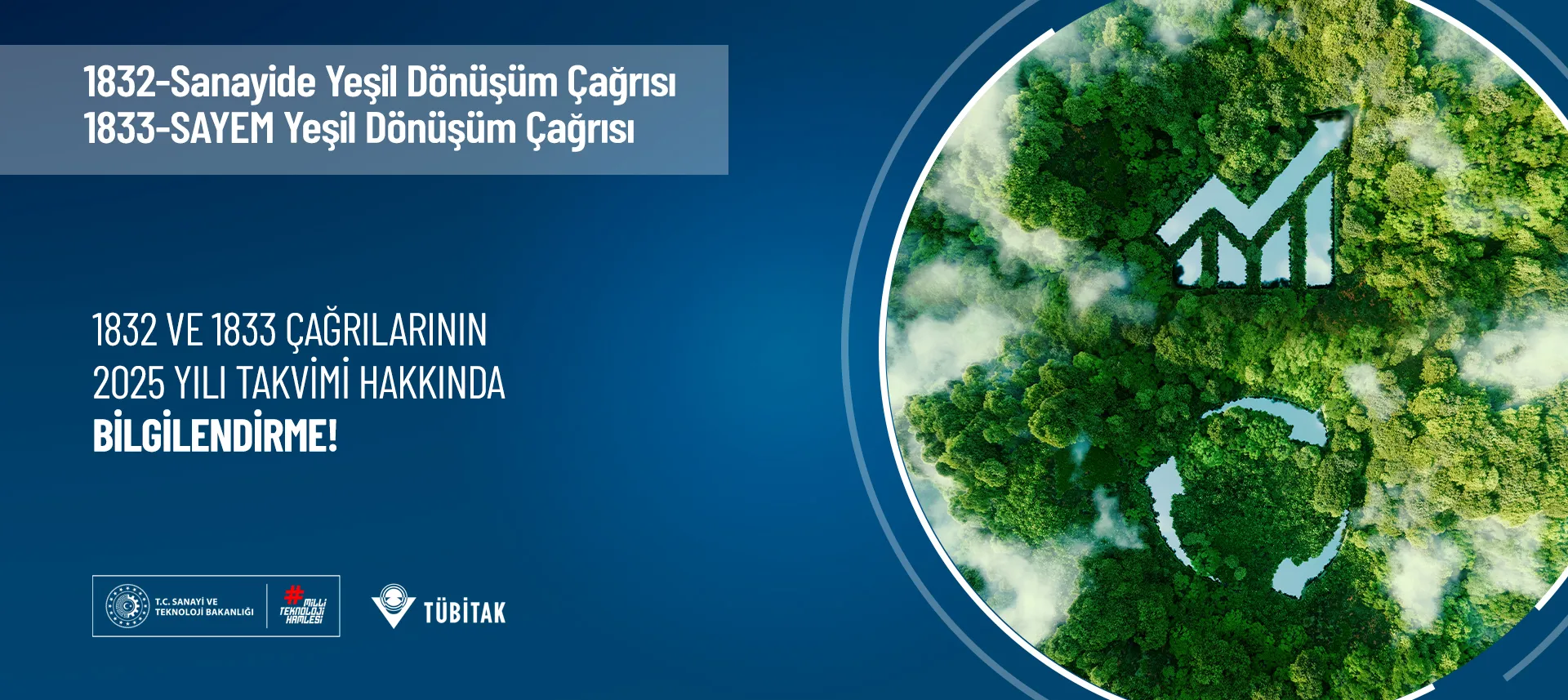 TÜBİTAK 1832 ve 1833 Çağrılarının 2025 Yılı Takvimi 
